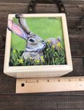 Handpainted Thoughtful Bunny Small Box 4 small