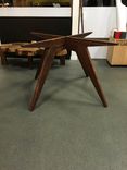 Massive, Extended Walnut Table Base For 72 Inch Glass Top 4 small
