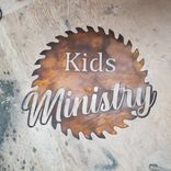 Rusted Steel Sawblade Sign. Custom Text Any Size You Wish. 1 small