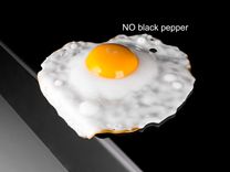Hand Blown Glass Sunny-Side-Up Fried Egg, Single 3 small