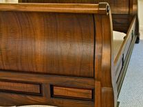 Figured Walnut Sleigh Bed 2 small