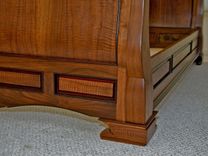 Figured Walnut Sleigh Bed 3 small