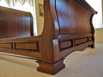 Figured Walnut Sleigh Bed 4 small