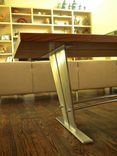 Walnut & Stainless Steel Dining Table 3 small