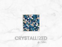 Custom Crystallized 2" Square Accent Tile Bath Kitchen Home Decor Bling European Crystals Bedazzled 2 small
