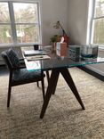 Antikea Solid Walnut Tricky Tripods For Home Office Glass Desk 3 small