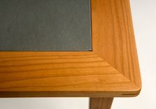 Cherry Occasional Table With Slate Top. 2 small