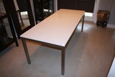Modern Stainless Steel Parson Dining Table 3 small