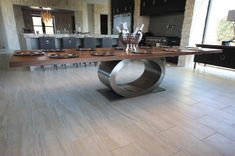 Straight Edge Walnut With Stainless O Base 1 small
