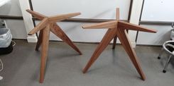 Matched Walnut, Waterfall-Style Shoe Bench And Entry Hall Table 6 small