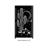 Saguaro Decorative Steel Gate - Metal Art - Southwest Style Wall Panel Art - Desert Security Door 2 small