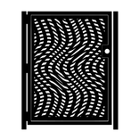 Artistic Metal Gate - Decorative Steel - Steel Panel Art - Unique Gate - Metal Art - Wave 2 small