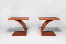 Curved Stem Bedside Tables 2 small