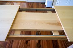 Maple Center Extension Table With Wooden Legs (One 12" Extension) 30" X 60" 2 small
