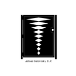 Decorative Steel Gate - Modern Design - Waterfall - Modern Metal Gate - Steel Wall Art 1 small