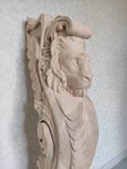 Carved Stair Newel Post Lion 3 small
