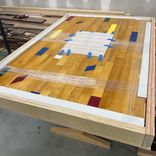 Reclaimed Gym Floor Coffee Table 5 small