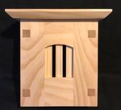 Craftsman Style Wood Doorbell Cover With Top 4 small