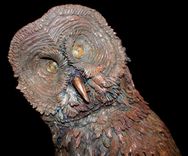 Bronze Sculpture, Great Grey Owl 3 small