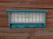 Cream Off-White Vintage Shabby Chic Distressed Handmade Wall Shelf Old Looking 2 small