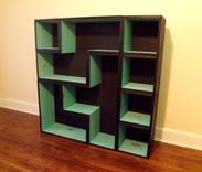 Tetris Bookcase- Black/Turquoise 2 small