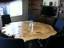 Round Live Edge Maple Burl Table 1 small