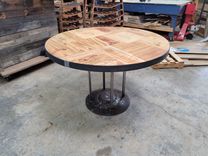 Wine Crate Dining Table - Tabella - Reclaimed Wine Crates And Steel Base 1 small