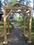 Timber Frame Garden Arbor 2 small