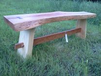 Live Edge Cherry Slab Table W/ Pine Legs 1 small