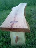 Live Edge Cherry Slab Table W/ Pine Legs 2 small