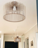 Modern Scandinavian Style Ceiling Mount Wood Pendant Lighting Lamp Shade 4 small