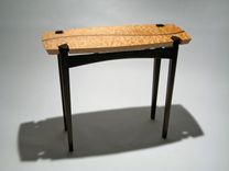 Quilted Maple And Walnut Entry Table 5 small