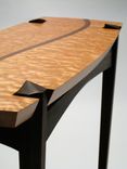 Quilted Maple And Walnut Entry Table 6 small