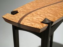 Quilted Maple And Walnut Entry Table 1 small