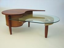 Mahogany, Cherry And Glass Coffee Table 6 small