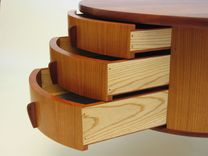 Mahogany, Cherry And Glass Coffee Table 5 small