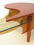 Mahogany, Cherry And Glass Coffee Table 4 small