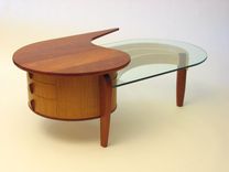 Mahogany, Cherry And Glass Coffee Table 2 small