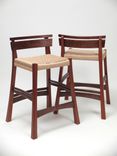 Walnut & Mahogany Danish Cord Bar Stool 2 small