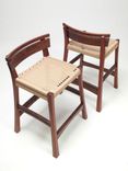 Walnut & Mahogany Danish Cord Bar Stool 6 small