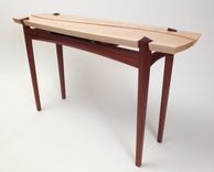 Sapele And Quilted Maple Hall Table 2 small
