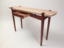 Sapele And Quilted Maple Hall Table 3 small