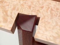 Sapele And Quilted Maple Hall Table 8 small
