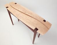 Sapele And Quilted Maple Hall Table 9 small
