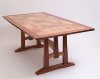 Oak And Burl Maple Dining Table 2 small