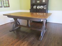 Dutch Pullout Extension Table On Trestle Base 4 small