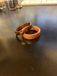 Burnt Wood Steam Bentwood Cathedral Or Straight Grain Maple Ring 2 small