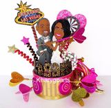 Wedding Las Vegas Cake Topper Engagement Look Alike Cake Toppers 6 small