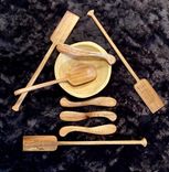 Wooden Utensils (Spoons, Spatulas, Knives Etc.) 3 small