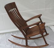 Walnut Rocking Chair - Shipping Included 3 small